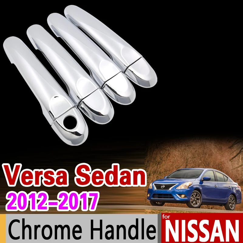 Комплект хромированной обшивки ручки двери для Nissan Versa Sedan 2012 2017 Latio Almera Renault Scala 2013