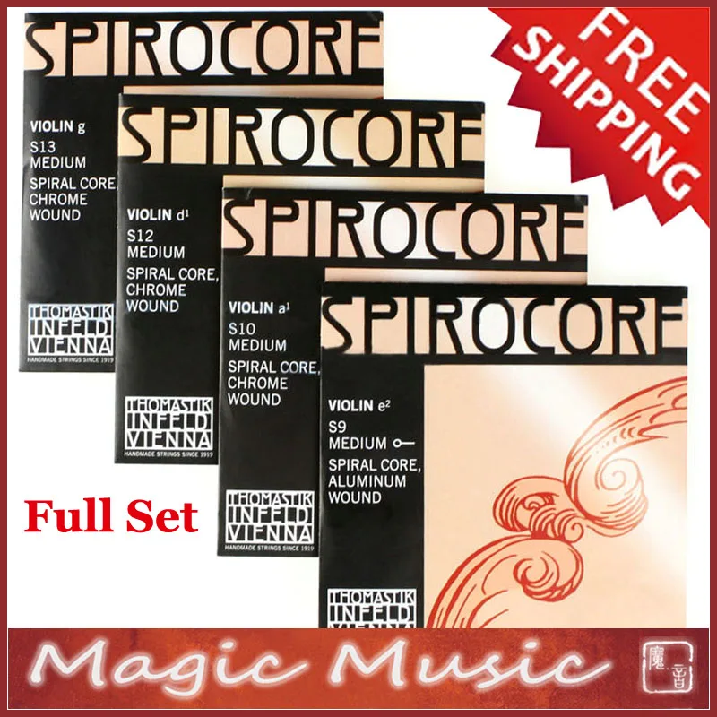 

Free shipping! Thomastik SPIROCORE S15 Medium Violin Strings 4/4, Made in Austria, Full Set Including G D A E Strings
