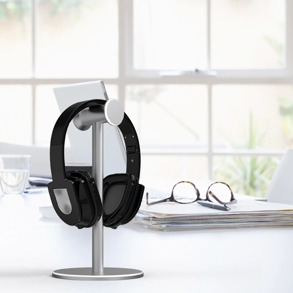 Worallymy Headphone Stand Earphones Detachable Aluminum Alloy Holder Stand Home Office Stable Desktop Headset Bracket
