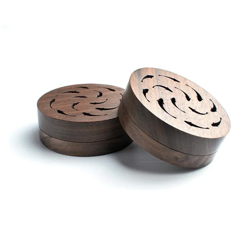 Xiaomi Incense burner Lucky charm Black walnut Material Oriental Aesthetics Holder Handmade Censer for House Office Decoration (4)