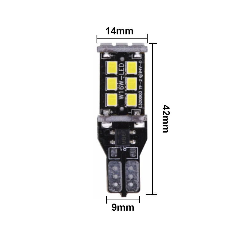 10 шт. Автомобильные светодиодные стоп светильник лы T15 W16W WY16W CANBUS 15 SMD