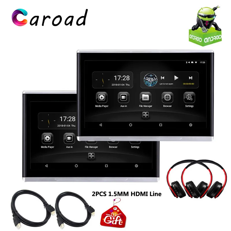 

Caroad Headrest Car Monitor 10.1 Inch Android 6.0 HD 1080P Touch Screen Support WIFI/USB/SD/HDMI/FM/Bluetooth/Speaker/Game MP5