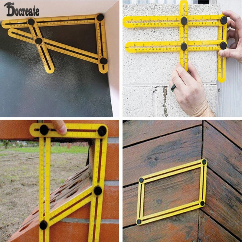 

Professional Angle Template Tool Angle Measuring Tool Protractor Multi-Angle Ruler Layout Tool Ruler