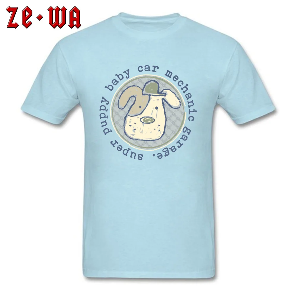 Company Men Tshirts hand painted puppy 21264 Slim Fit Tops T Shirt NEW YEAR DAY 100% Cotton Fabric O-Neck Tops Tees Short Sleeve hand painted puppy 21264 light