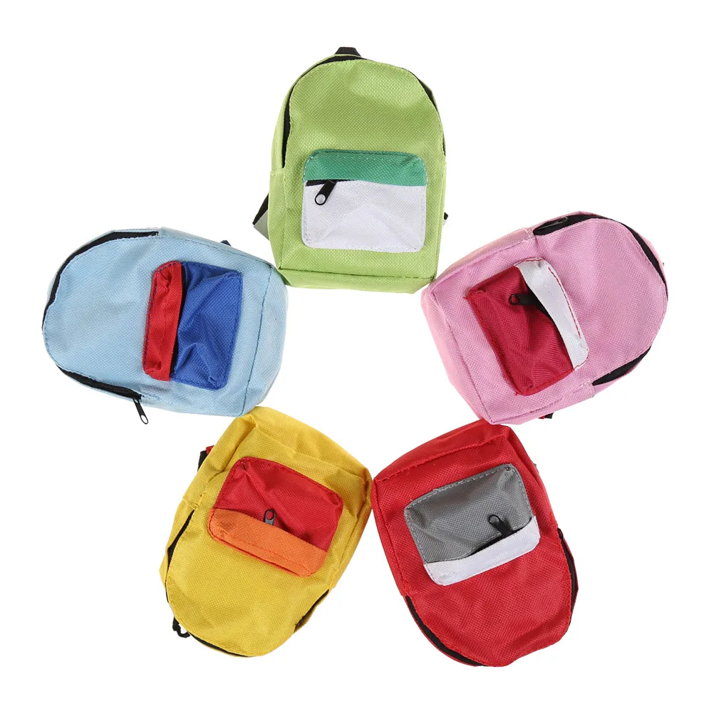 Mini Schoolbag Doll Backpack For 18 Inch Girl/Boy Doll Accessories
