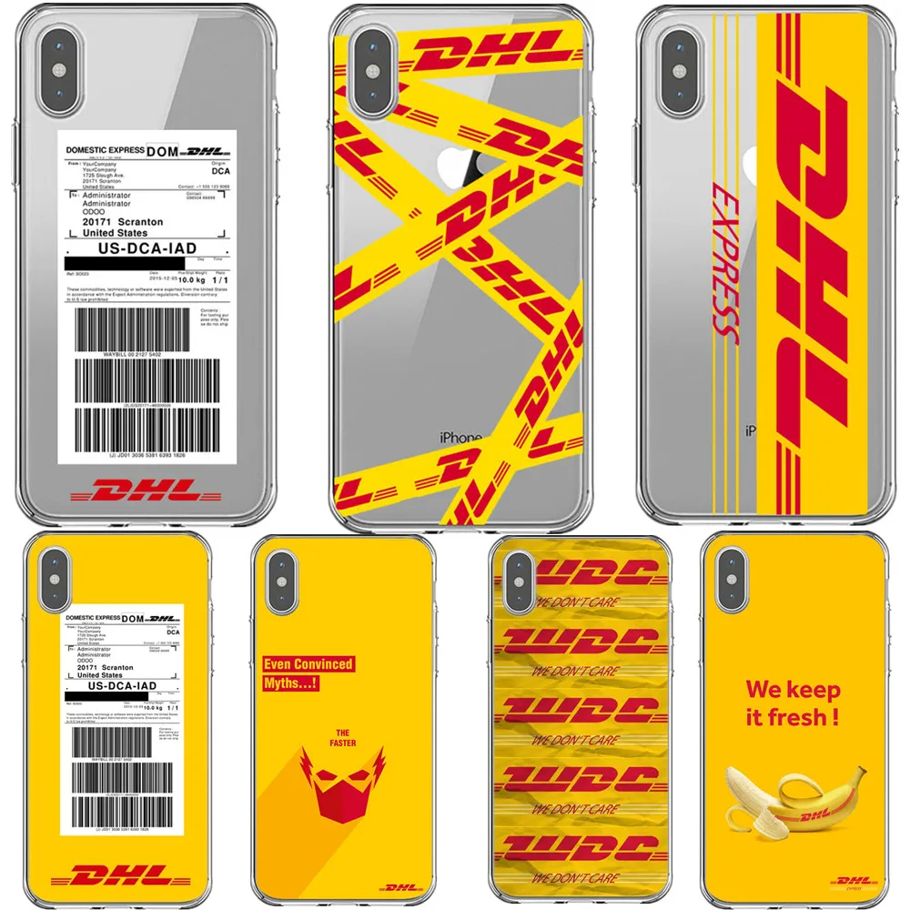Модный простой бренд английский логотип Dhl чехол для телефона IPhone X Xs Max Xr 10 8 7 6 6s Plus