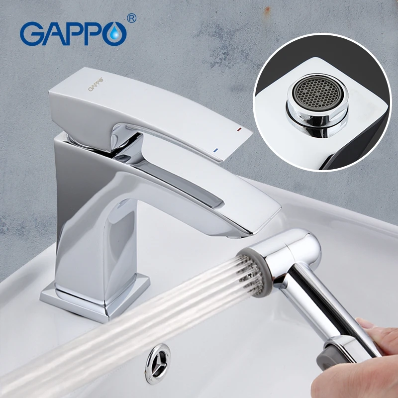 Billig GAPPO Becken Armaturen weiß und chrom wasserfall wasserhahn waschbecken mixer mit spray waschbecken wasserhahn messing wasserhahn bad armaturen