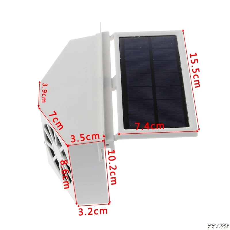 OOTDTY, высокое качество, солнечная энергия, автомобильное окно, лобовое стекло, авто, вентиляционное отверстие, охлаждение, выхлопная система, двойной вентилятор, охладитель, автомобильный стиль