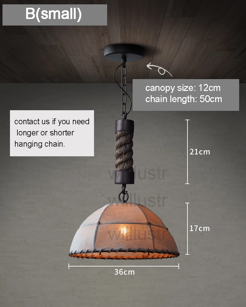 Willlustr льняной ткани абажур подвесной светильник Отель Ресторан Кафе-бар гостиная американского страна подвеска свет ткань освещения