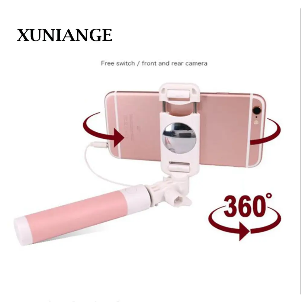 

XUNIANG Mini Macaron Selfie Stick Remote Control Selfie Artifact Mobile Folding Selfie Stick