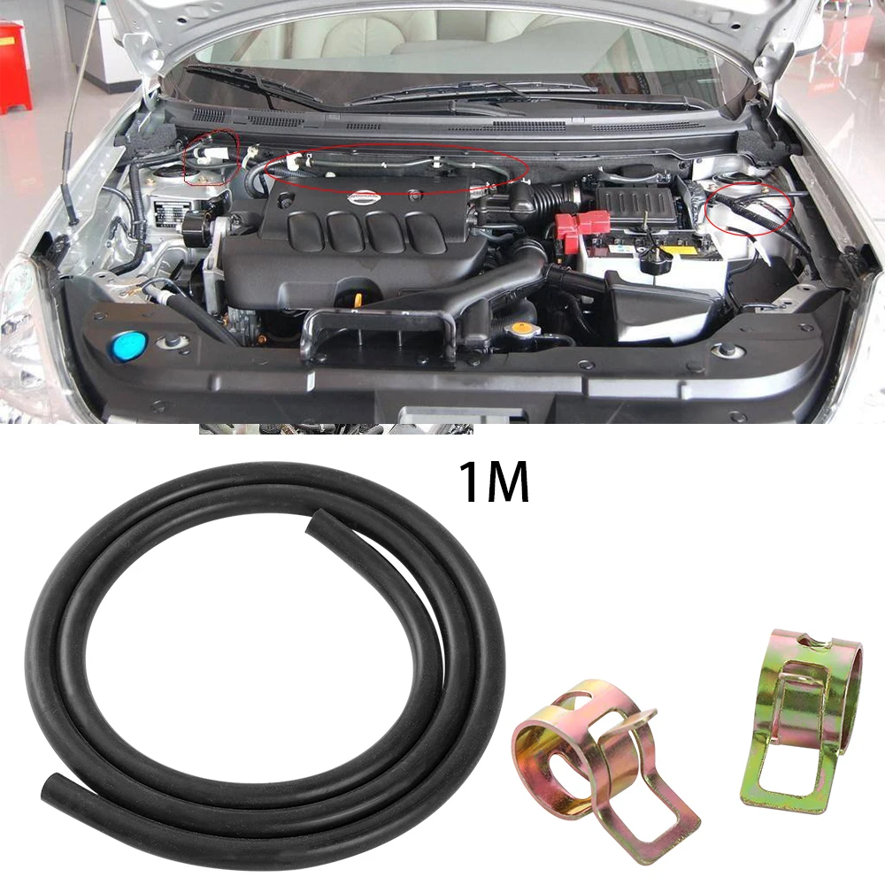 

1/4"(6MM) 1M Length 6mm Vacuum Silicone Hose Intercooler Coupler Pipe Turbo Clamps Parts Cooling Systems Accessory
