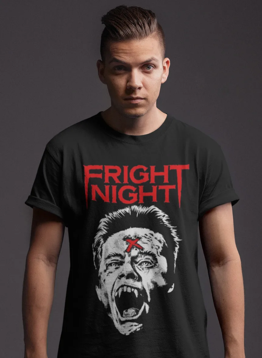 Fright Ночная футболка вампир смерти фильм ретро злой eddie 80s 90s ужас|Футболки| |