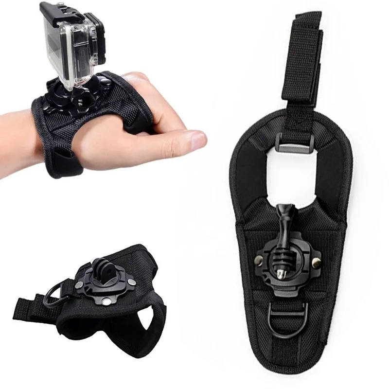 

Glove Wrist Band 360 Degree Swivel Rotation Hand Strap Belt Tripod Mount For GoPro Hero6 5/4/3+ For XiaoMI YI 4K SJCAM SJ4000