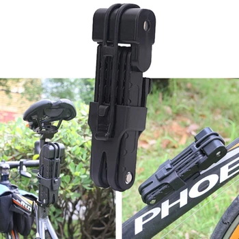 

Professional Anti-theft Alloy Steel Foldable MTB Bicycle Lock With Mounting Bracket Anti-cut Safety Folding Bike Lock