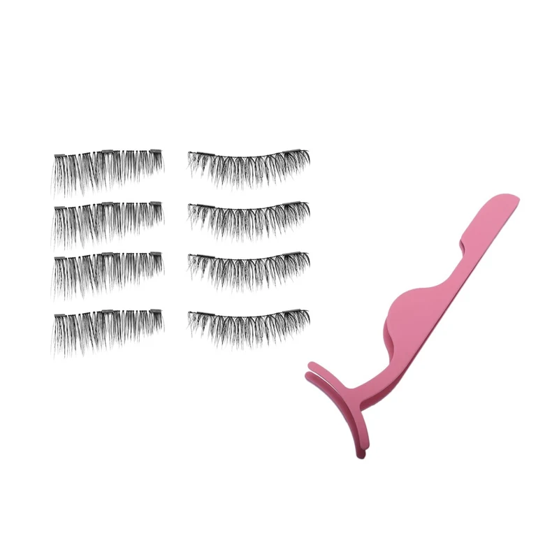 

Magnetic Eyelashes With 3 Magnets Magnetic Lashes Natural False Eyelash Magnet Lash