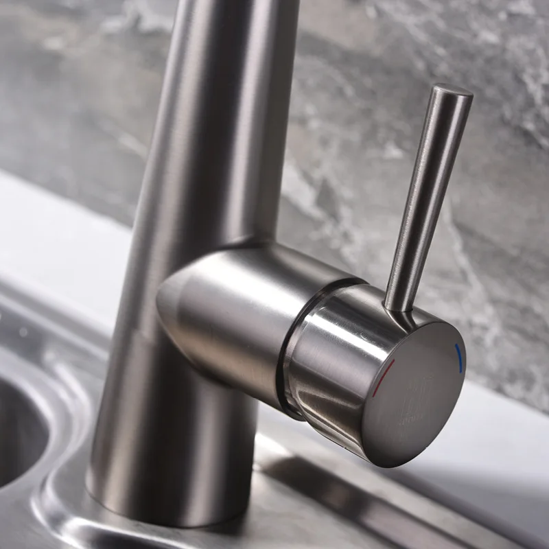 Brass Pull Out Kitchen Faucet Bathroom Mixer Sink Faucet Hot Cold Valve Water Taps Faucets Brushed Finished With Water Pipe Tap Brass Pull Out Kitchen Faucet Bathroom Mixer Sink Faucet Hot Cold Valve Water Taps Faucets Brushed Finished With Water Pipe Tap