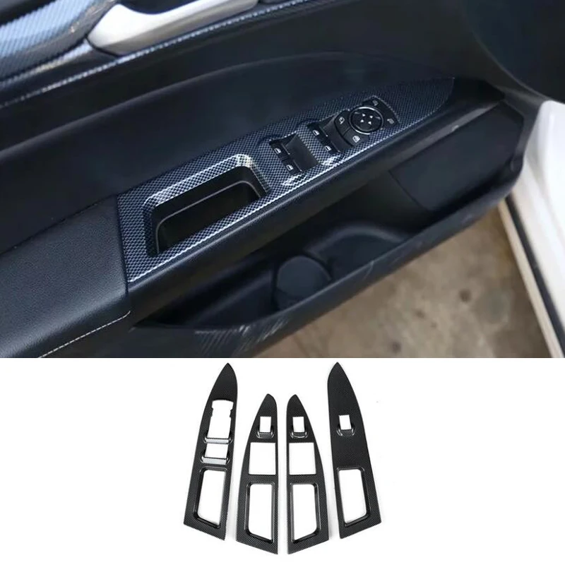 Для Ford Mondeo аксессуары автомобильный подлокотник двери окна лифт переключатель панель Крышка отделка Стайлинг наклейки ABS углеродного волокна