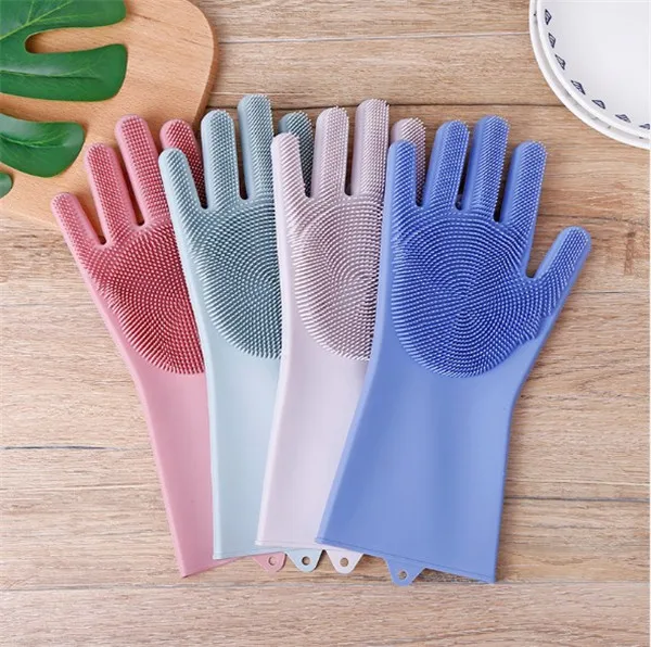 Magic Silicone Dish Washing Gloves Kitchen Accessories Dishwashing