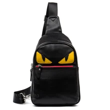 New style young men trendy genuine leather messenger bag men casual crossbody chest bag fashion men leather small bag