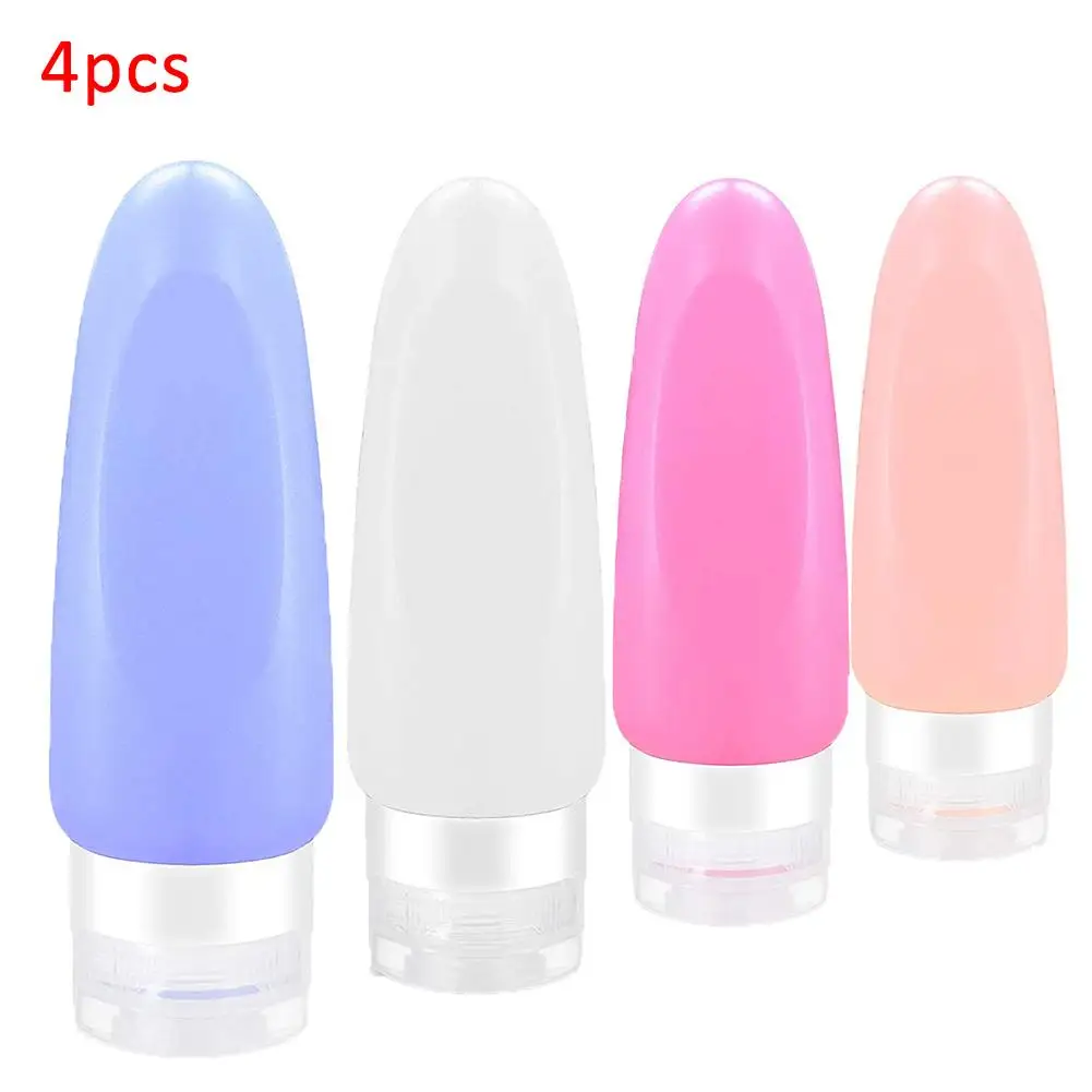 

4Pcs Mini Portable Outdoor Travel Shampoo Lotion Makeup Storage Bottles Container