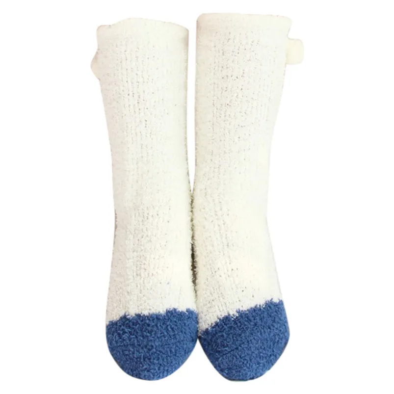 Winter Warm Mid-Calf Length Coral Velvet Socks Thicken Towel Fabric Floor Socks Harajuku Style Kawaii Velvet Sleep Meias  D17 (3)