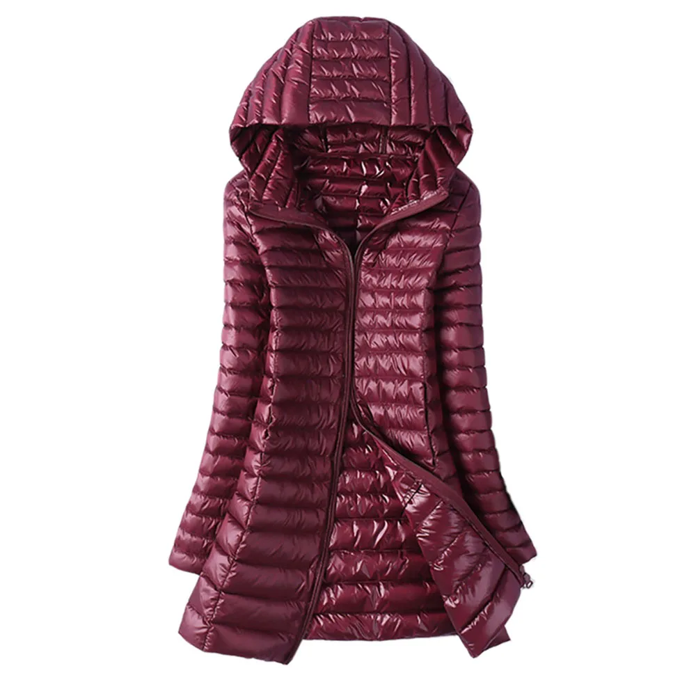 Autumn Winter font b Women b font Duck Down font b Jacket b font Slim Long