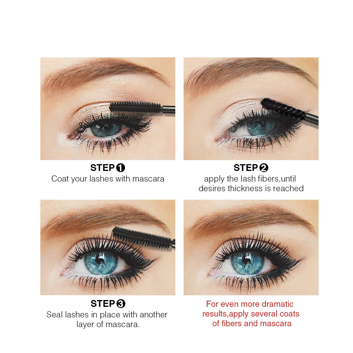 MENOW Black Mascara Women's Long lasting Makeup Tool Waterproof Black 3D Mascara Gel Fiber Eyelash Extension Curling NEW 19L0619