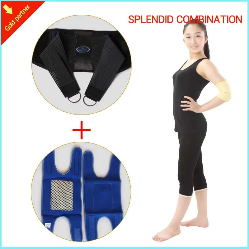 

Tourmaline Therapy Back Waist Support Lumbar Brace Belt Double Pull Strap Adjustable Warm Armband Breathable Durable Elbow