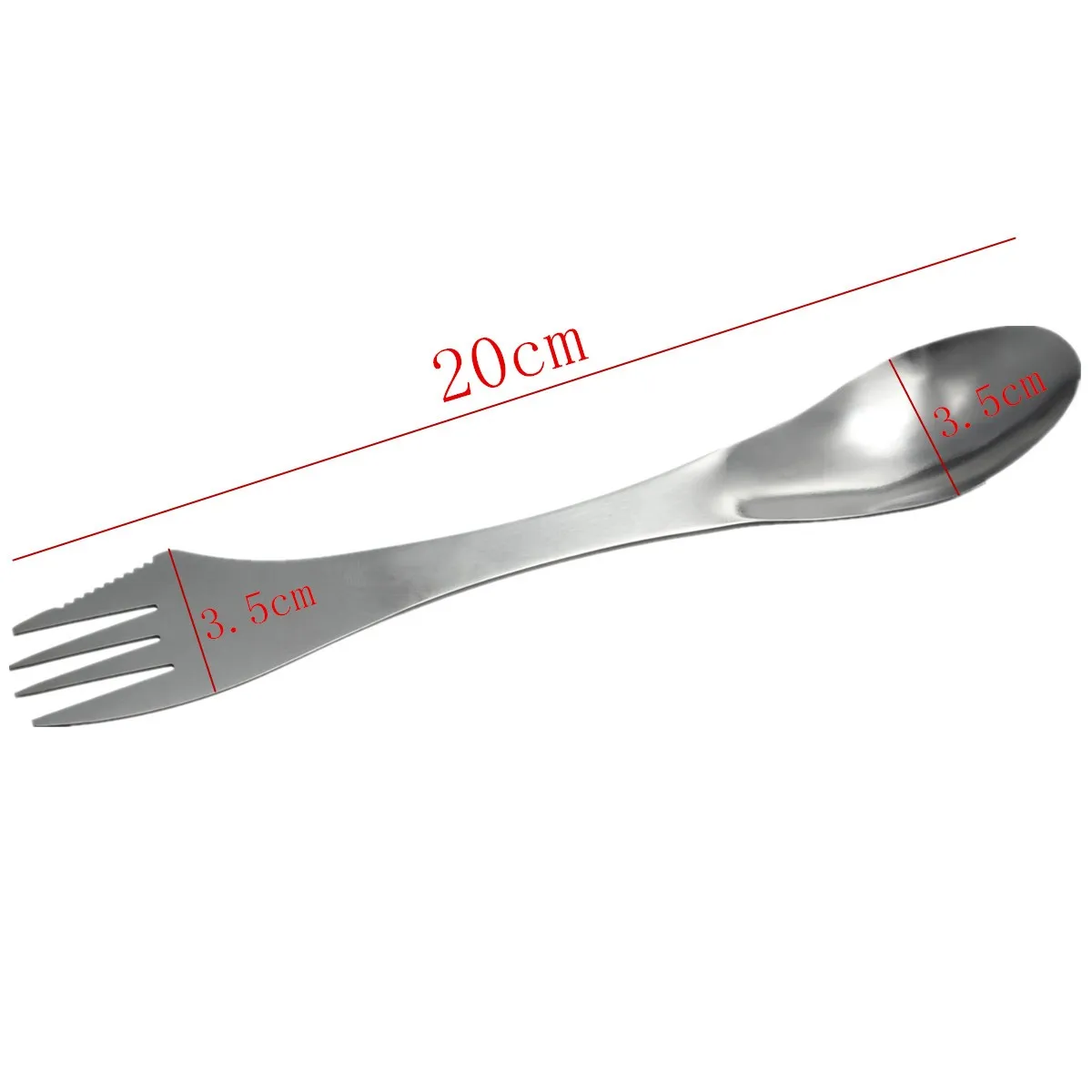 1 unids 3in1 Acero inoxidable Spork cuchara cuchillo Tenedores cuchillería utensilio Vajilla acampar al aire libre picnic gadget