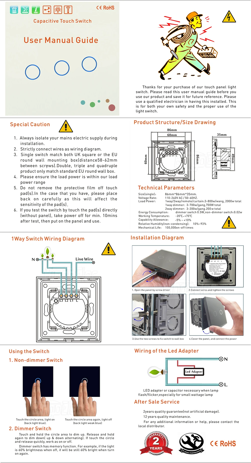 1 W Dimmer