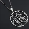 Colgante con forma de semilla y flor de la vida, joyería de Yoga, Bohemia, geométrica, Mandala, ciervo, 1 unidad ► Foto 3/5