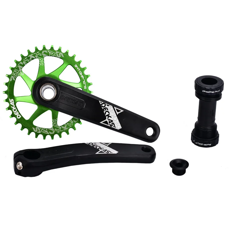 

mountain bike 32T/34T/36T/38T bicycle crank CNC chainwheel set sprockets bike crankset mtb gear disc threaded axis 7/11S 5 color
