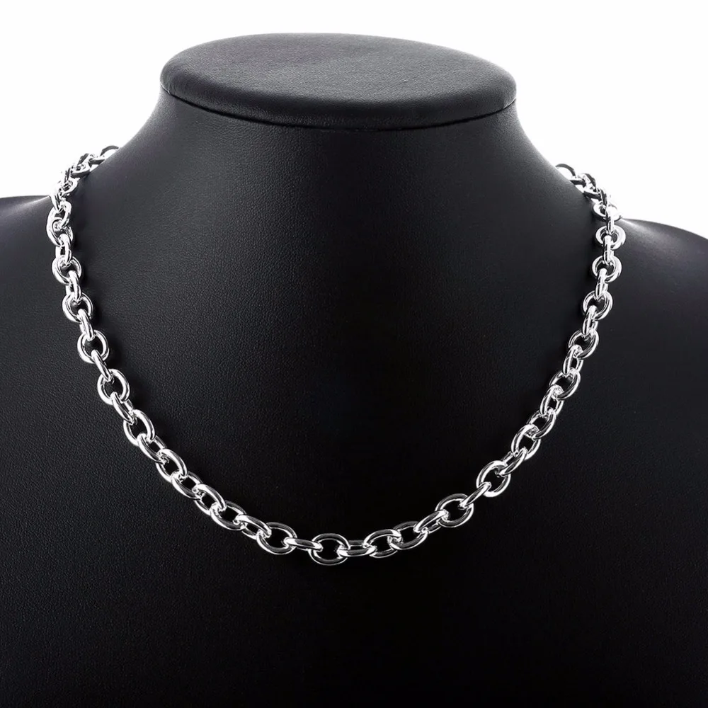 Для Мужчин's Jewelry Ожерелья для мужчин 18 ''ширина 8 мм Цепочки и ожерелья 925