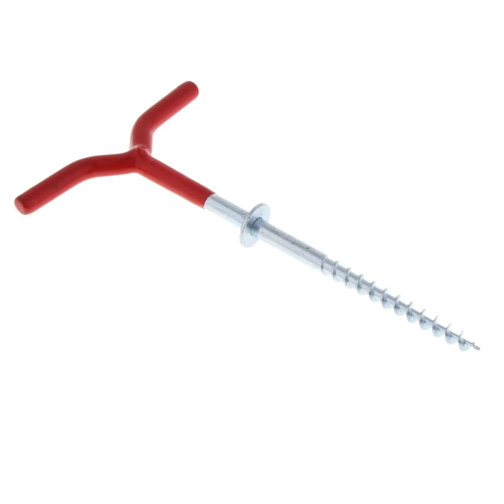 Stainless Steel Screw Fixed Nail Ice Fishing Auger Spiral Drill Rod Holder Fishing Tackle Tools Accessories