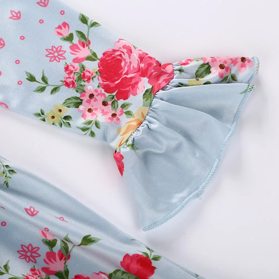 Dream Vine Newborn Toddler Baby Girl Clothes Petal Sleeve Ruffles Dress Tops+Foral Long Pant Legging 2PCS Outfit Children Set (8)