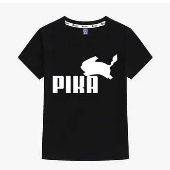 

Z&Y 2-14Y Anime Pika Shirt Pikachu Logo Print T-shirt Pokemon Shirt Kids Summer Clothes Cotton Boy O-neck Short Sleeve Tshirts