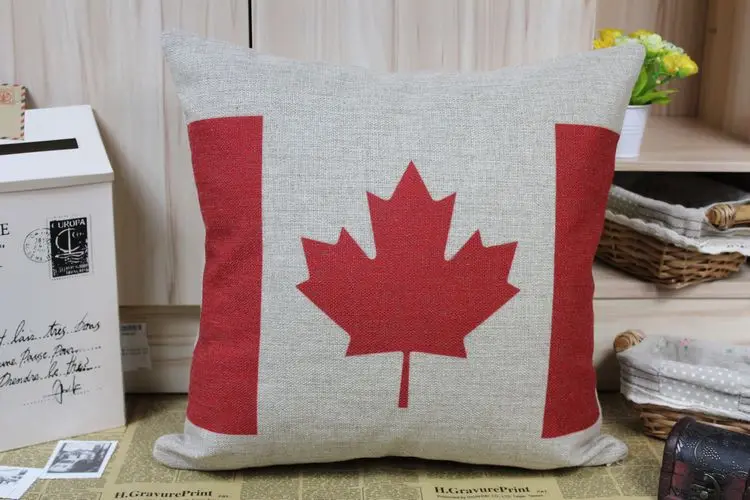 Flag pillow cover, maple leaf Canadian Flag throw pillow case pillowcase wholesalepillowcases