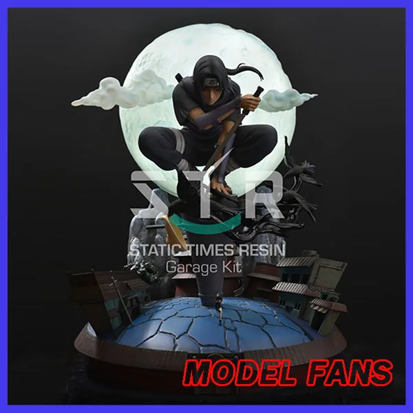 MODEL FANS INSTOCK NARUTO STR studio Uchiha Itachi GK resin statue contian led light figure for Collection