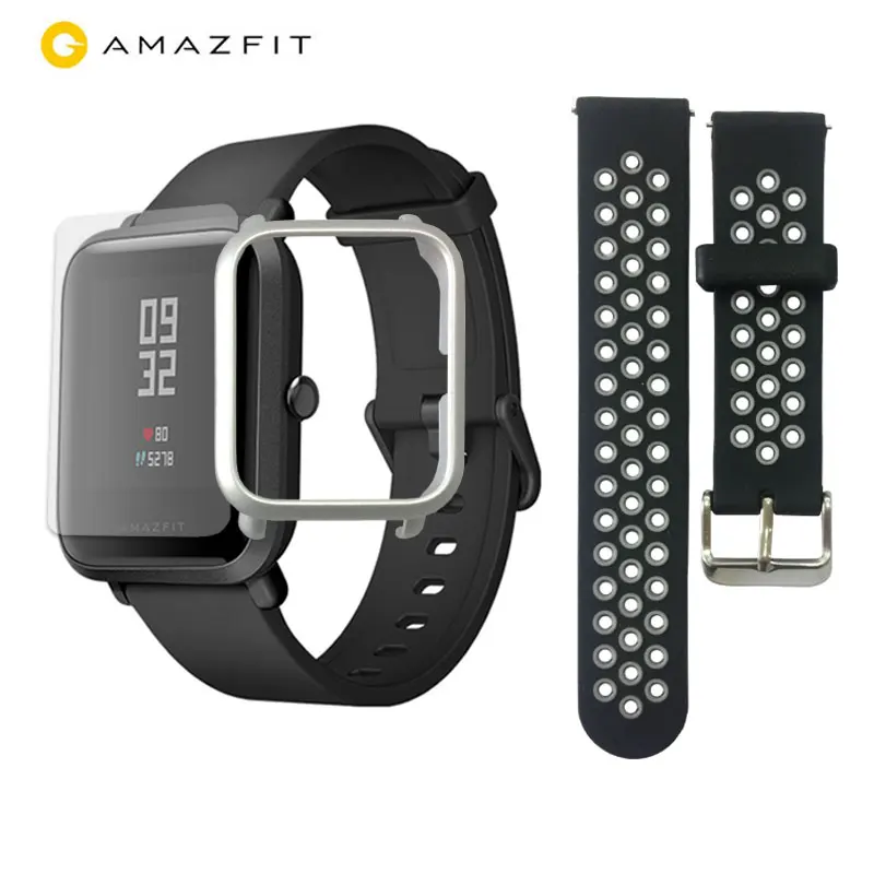 Молодежные Смарт-часы Amazfit Bip на английском языке Huami, gps, Android iOS, монитор сердечного ритма, срок службы батареи 45 дней IP68