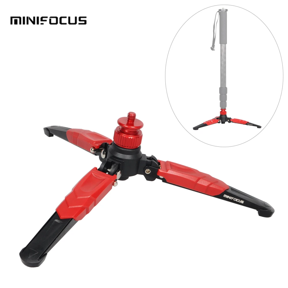 

MINIFOCUS Universal 3 Feet Video Monopod Stand Base Unipod Tripod Mini Three Feet Support for DSLR Monopods with 3/8'' Three-Leg