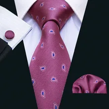 Barry. Wang абсолютно 8,5 см мужской Галстук Пейсли для мужчин модные розовые галстуки мужские галстуки на шею Галстуки Для Свадьба Бизнес корбаты