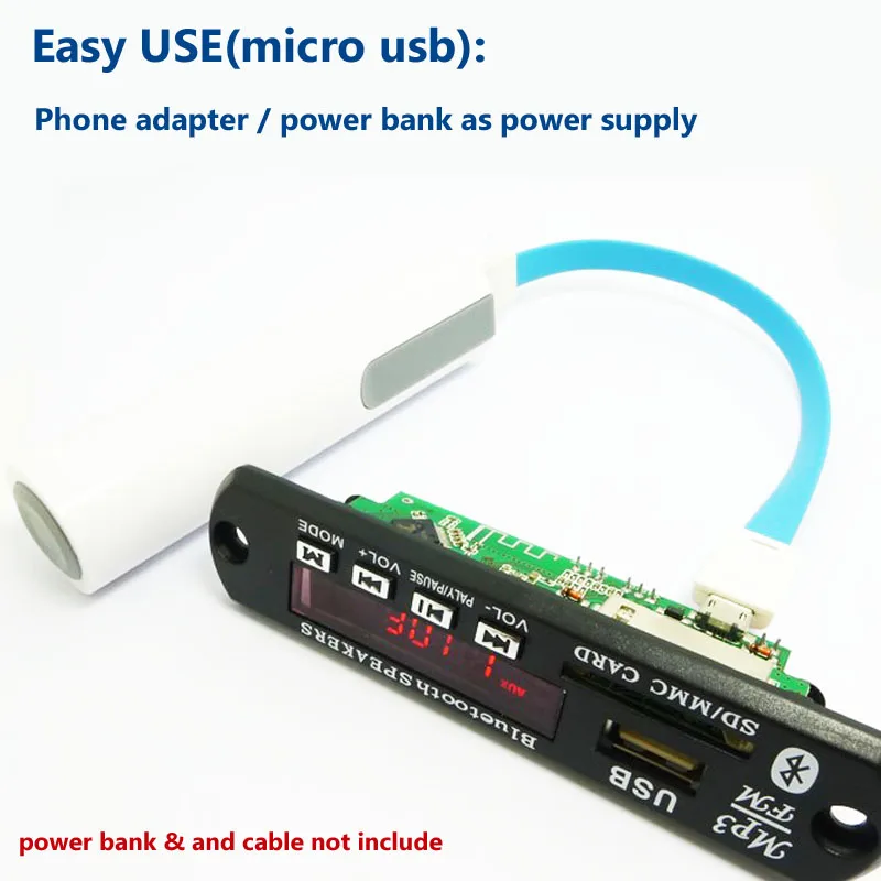 DC 5V блок питания Micro USB Bluetooth гарнитура ЖК экран MP3 плеер комплект FLAC WMA WAV декодер