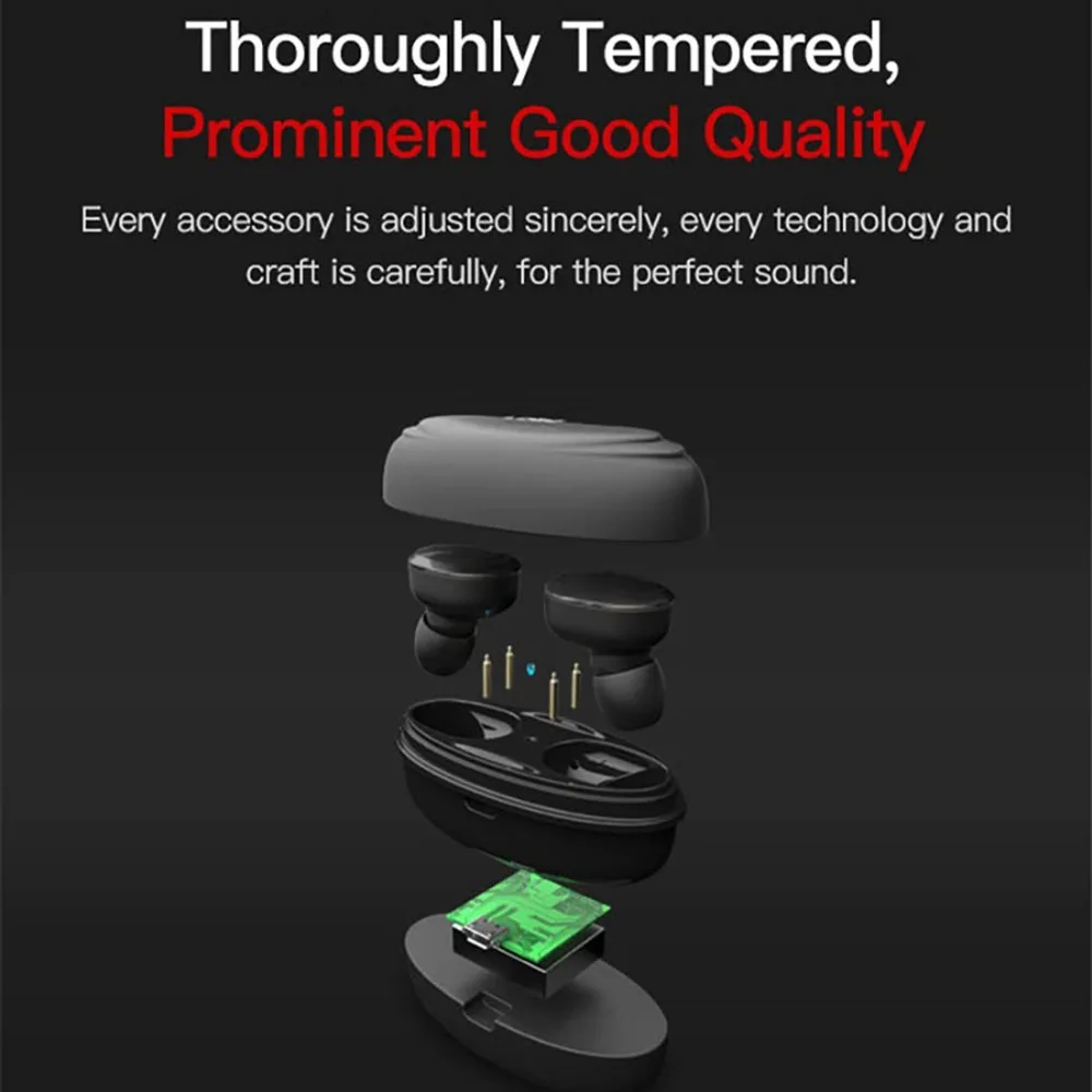 TWS Bluetooth Earphones Wireless Chargeable Earbuds Stereo Deep Bass With Mic TWS Earbuds For Smart Devices With Charging Box