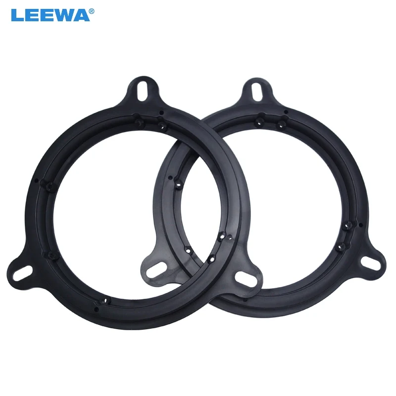 LEEWA 10pcs 6.5" Black Car Speaker Spacer for Nissan/Great Wall H5/Hyundai Verna/KIA K2/Zotye