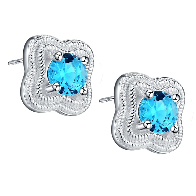 

Free shipping high quality silver plated earrings Fashion jewelry WE1054