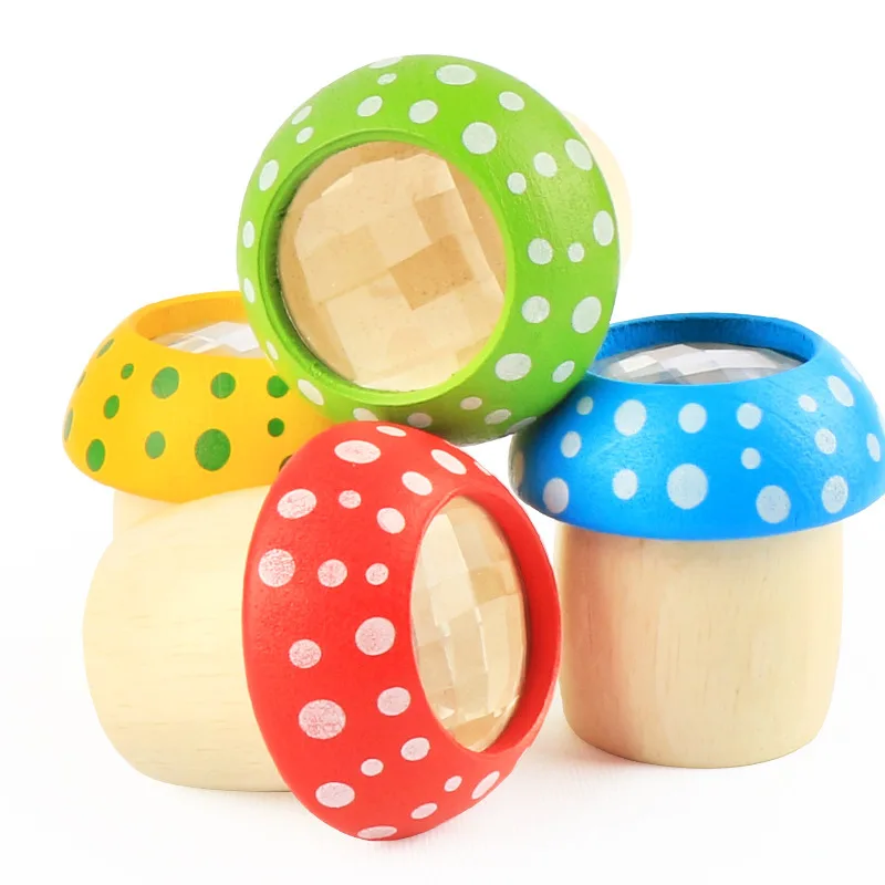4pcs Mushroom kaleidoscope, Polyscope kindergarten suppli, amazing bee eye effect, children's fun wooden puzzle exploration toy 4pcs Mushroom kaleidoscope, Polyscope kindergarten suppli, amazing bee eye effect, children's fun wooden puzzle exploration toy