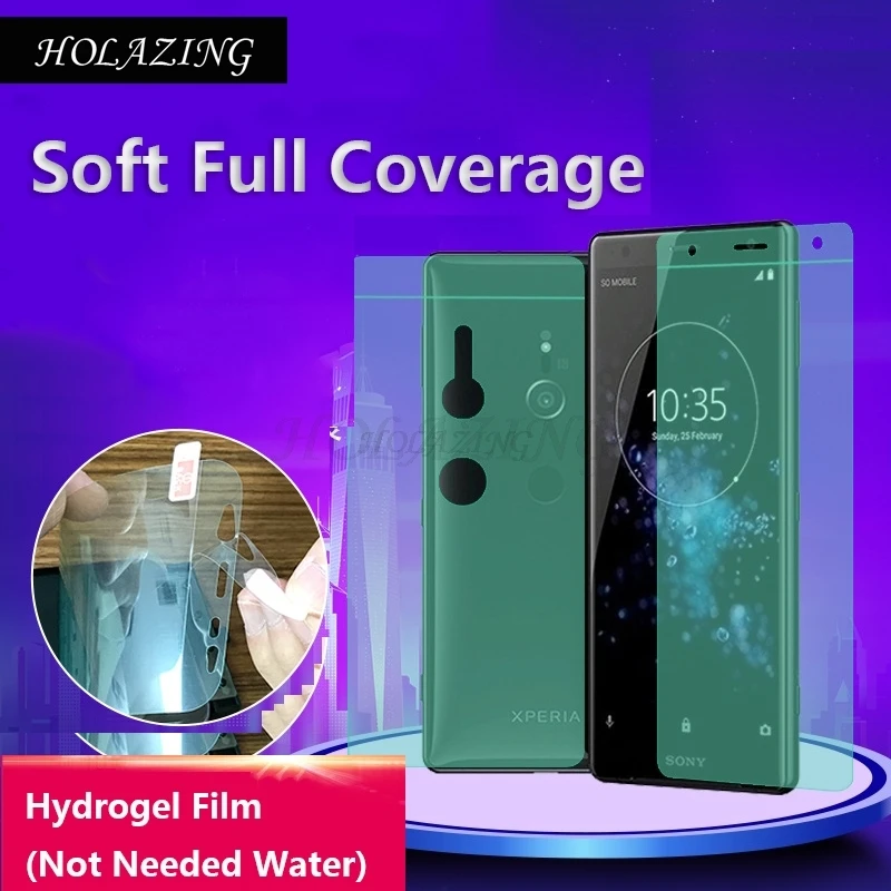 Мягкая защитная Гидрогелевая пленка для Sony Xperia XZ2 с защитой от царапин|Защитные