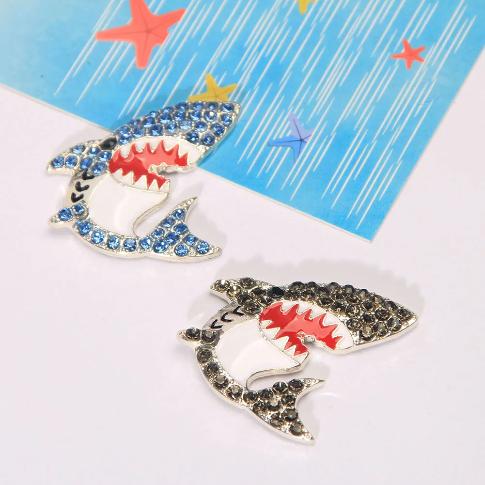 

rhinestone shark button flat back for DIY Craft 34X20mm(1.33"X0.78") (BTN-5740)