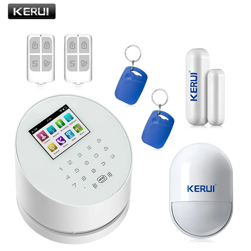 KERUI W2 touch keypad home burglar security WiFi alarm system with App IOS&Android remote control intelligent GSM alarm system KERUI W2 touch keypad home burglar security WiFi alarm system with App IOS&Android remote control intelligent GSM alarm system