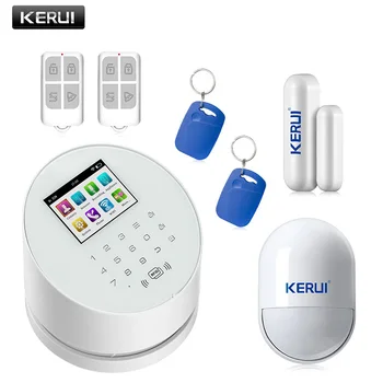 

KERUI W2 touch keypad home burglar security WiFi alarm system with App IOS&Android remote control intelligent GSM alarm system